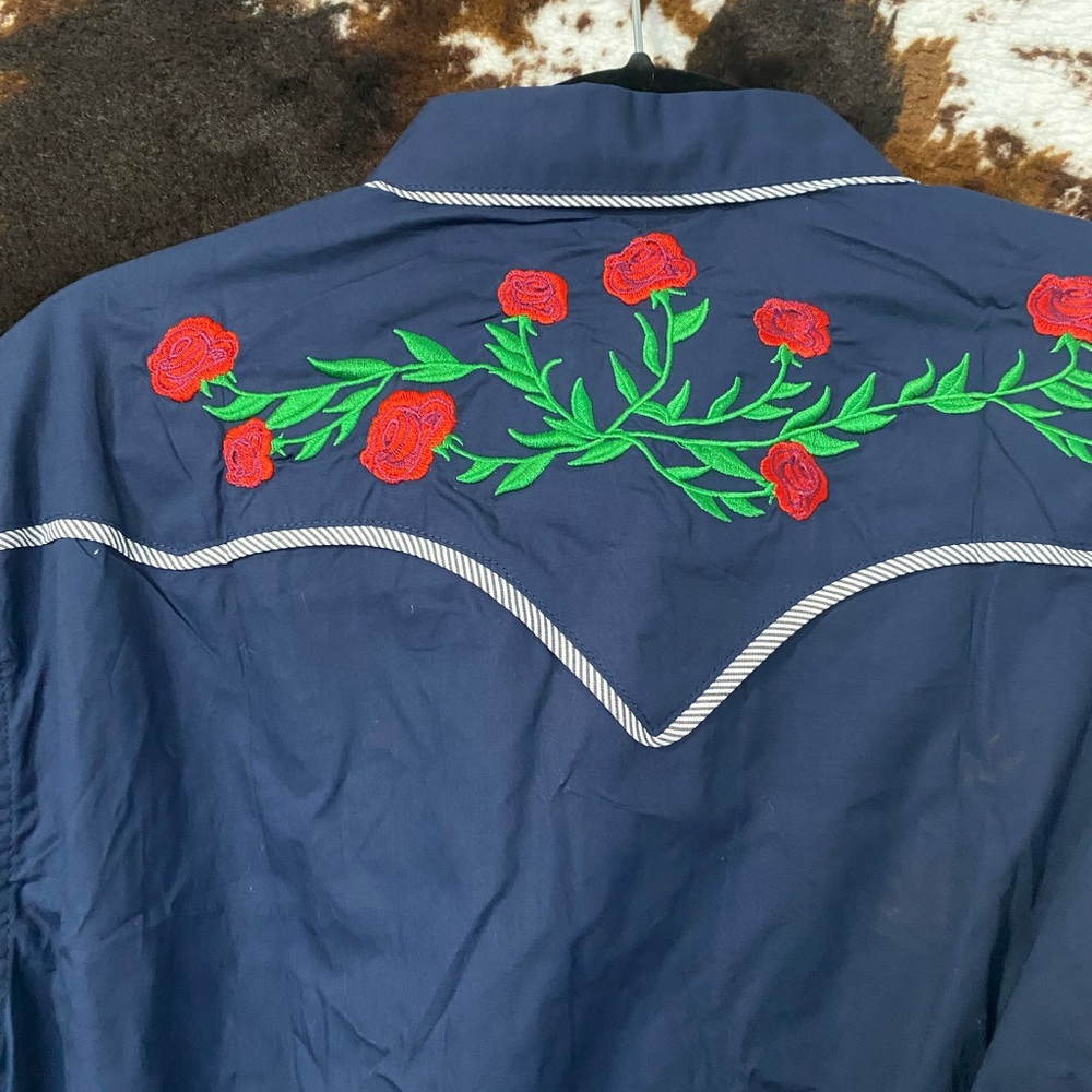 Vintage Embroidered Western Rework Crop - Picture 4 of 5